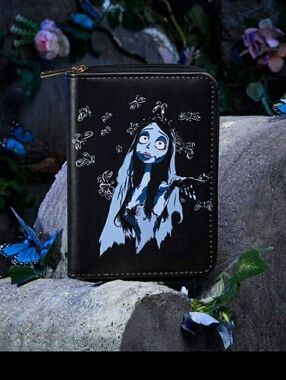 SHEIN Black and White Corpse Bride Graphic Wallet